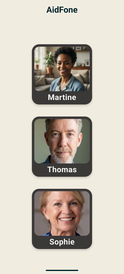 Memory & Confusion profile — photo contact layout